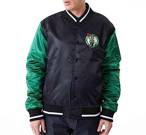 New Era - NBA Boston Celtics Satin Bomber Jacke Farbe Schwarz, Größe XXL von New Era