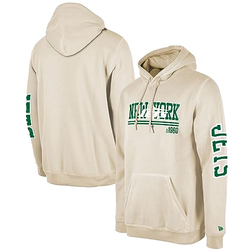 New Era - NFL New York Jets 2023 Sideline Historic Hoodie, Farbe:Beige, Größe:XL von New Era