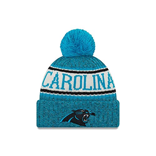 New Era ONF18 Sport Knit Bommelmütze Carolina Panthers Blau, Size:ONE Size von New Era