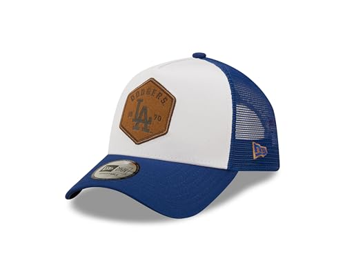 New Era Truckercap Los Angeles Dodgers MLB Baseball Patch Mesh LA Cap Kappe verstellbar weiß blau - One-Size von New Era