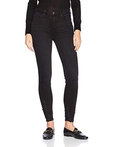 New Look Damen Skinny Jeans Distressed Cat, Schwarz, 36EU(8UK) von New Look