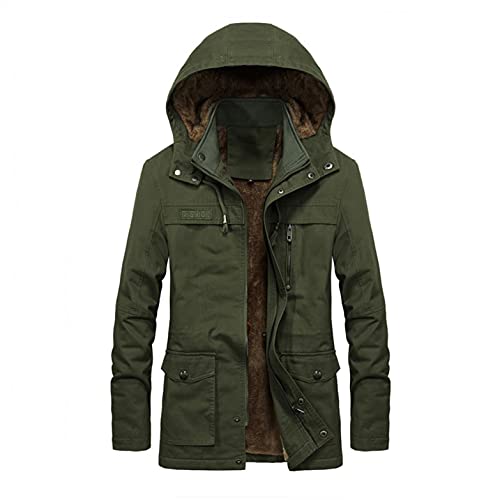 Herren Warme Winterjacke Parka Lang Wintermantel Mit Kapuze Skijacke für Herren Winddichte Fleece Outdoor Gefütterte Steppjacke Jacke Winterparka Winter Mäntel Übergangsjacke Daunenmantel Fleecejacke Herren Warme Winterjacke Parka Lang Wintermantel Mit Kapuze Skijacke für Herren Winddichte Fleece Outdoor Gefütterte Steppjacke Jacke Winterparka Winter Mäntel Übergangsjacke Daunenmantel Fleecejacke von Newanna
