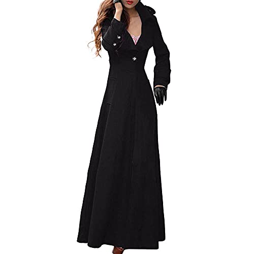 Winter Mantel für Damen Lang Wollmantel Elegant Winterjacke GroßE GrößEn Windbreaker Trenchcoat - Frauen Cardigan Wintermantel Warm Frauenmantel Übergangsmantel Business Blazermantel Lose Outwear von Newanna