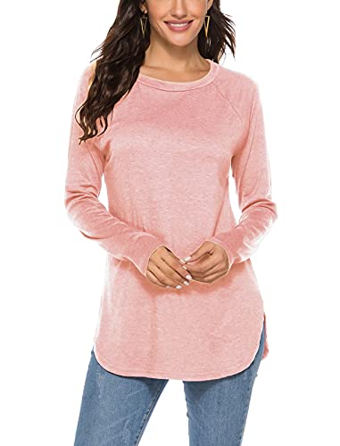 Newchoice Damen Casual Fledermaus Langarm T-Shirt Rundhals Basic Lose Tunika Tops, rose, Small Newchoice Damen Casual Fledermaus Langarm T-Shirt Rundhals Basic Lose Tunika Tops, rose, Small von Newchoice