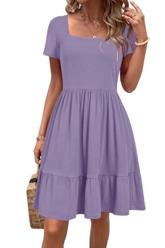 Newshows Sommerkleid Damen Knielang Strandkleid Sommer Outfits Kleid Elegant Kurz Partykleid Mit Taschen Helles Violett Newshows Sommerkleid Damen Knielang Strandkleid Sommer Outfits Kleid Elegant Kurz Partykleid Mit Taschen Helles Violett von Newshows
