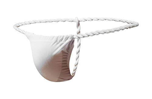 Newsywell Herren Eisseide Tanga Bikinis Micro Ice Silk Männer String Niedrige Taille Slips 1-Packung Unterwäsche Weiß XX-Large von Newsywell