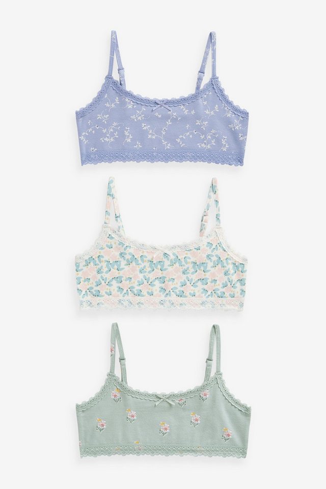 Next Crop-Top Kurzes Top mit Spaghettiträgern, 3er-Pack (3-tlg) von Next