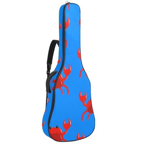 Niaocpwy Akustikgitarre Gigbag 1cm Dicke Polsterung, wasserdichte E-Gitarrentasche 40-42 Zoll Gitarrentasche Rucksack mit Dual Schultergurt, niedliche Sonnenbrille Kaktus Topf Cartoon Kunst, von Niaocpwy