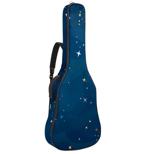 Niaocpwy Akustikgitarre Gigbag 40 41 42 Zoll Gitarrenkoffer für E-Bass Klassikgitarre Blau Winter Trees Rahmen, Mehrfarbig 06, 42.9x16.9x4.7 in, Taschen-Organizer von Niaocpwy