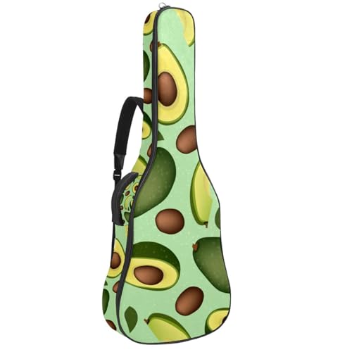 Niaocpwy Akustikgitarre Gigbag 40 41 42 Zoll Gitarrentasche für E-Bass Klassikgitarre, Retro-Kassettenband, nahtloses Muster, Mehrfarbig 02, 42.9x16.9x4.7 in, Taschen-Organizer von Niaocpwy