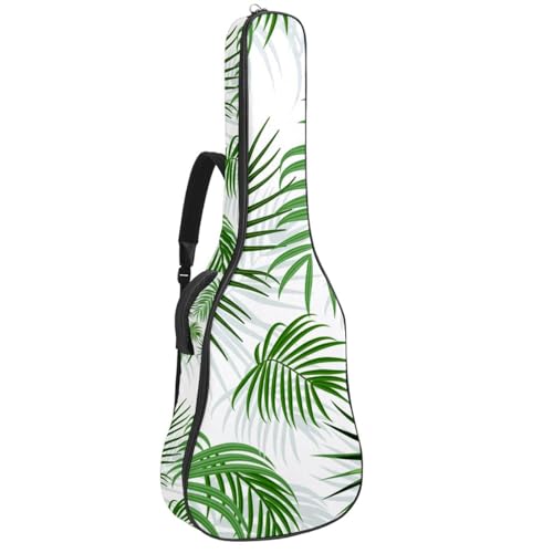 Niaocpwy Akustikgitarre Gigbag 40 41 42 Zoll Gitarrentasche für E-Bass Klassikgitarre, Tropische Palme, Multicolor 01, 42.9x16.9x4.7 in, Taschen-Organizer von Niaocpwy