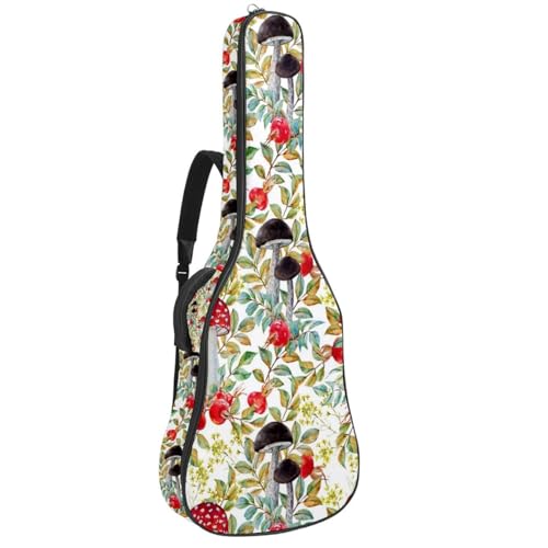 Niaocpwy Akustikgitarre Gigbag 40 41 42 Zoll Gitarrentasche für E-Bass Klassikgitarre Hunde Blau Muster, Mehrfarbig 07, 42.9x16.9x4.7 in, Taschen-Organizer von Niaocpwy