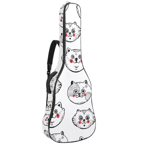 Niaocpwy Art Background Gitarrentasche in voller Größe, gepolsterte Tasche für Akustikgitarre, Gigbag für E-Bass, Konzertgitarre, Mehrfarbig 05, 42.9x16.9x4.7 in, Taschen-Organizer von Niaocpwy