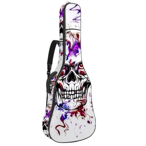 Niaocpwy Gitarren-Gigbag 1 cm dicke Polsterung, wasserdichte Gitarrentasche für E-Bass, Konzertgitarre, Mehrfarbig 02, 42.9x16.9x4.7 in, Taschen-Organizer von Niaocpwy