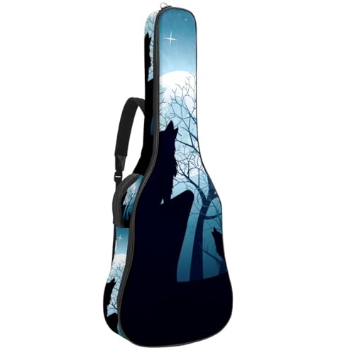 Niaocpwy Gitarren-Gigbag 1 cm dicke Polsterung, wasserdichte Gitarrentasche für E-Bass, Konzertgitarre, Mehrfarbig 06, 42.9x16.9x4.7 in, Taschen-Organizer von Niaocpwy