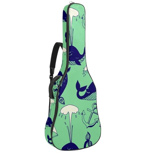 Niaocpwy Gitarren-Gigbag 1 cm dicke Polsterung, wasserdichte Gitarrentasche für E-Bass, Konzertgitarre, Mehrfarbig 09, 42.9x16.9x4.7 in, Taschen-Organizer von Niaocpwy