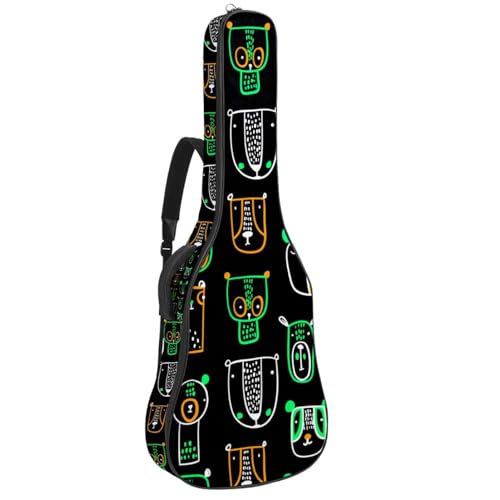 Niaocpwy Gitarren-Gigbag 1 cm dicke Polsterung, wasserdichte Gitarrentasche für E-Bass, Konzertgitarre, Mehrfarbig 10, 42.9x16.9x4.7 in, Taschen-Organizer von Niaocpwy