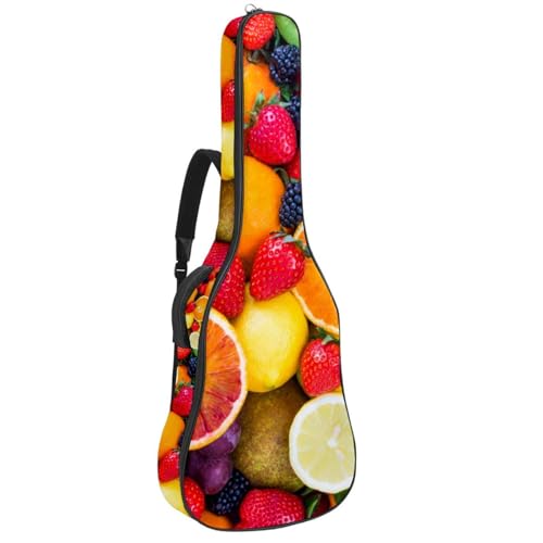 Niaocpwy Gitarrentasche in voller Größe, Cowboy am Strand, gepolsterter Gitarrenkoffer, wasserdicht, 101,6 cm, 104,4 cm, 106,7 cm, Mehrfarbig 09, 42.9x16.9x4.7 in, Taschen-Organizer von Niaocpwy