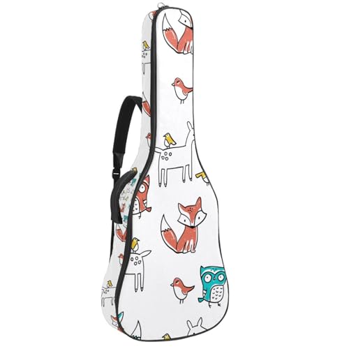 Niaocpwy Gitarrentasche in voller Größe, glitzernde, bunte Sterne, gepolstert, wasserdicht, 101,6 cm, 104,4 cm, 106,7 cm, Mehrfarbig 03, 42.9x16.9x4.7 in, Taschen-Organizer von Niaocpwy