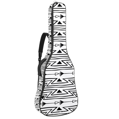 Niaocpwy Gitarrentasche in voller Größe, handgezeichnet, niedlich, gepolstert, wasserdicht, 101,6 cm, 104,7 cm, 106,7 cm, Mehrfarbig 02, 42.9x16.9x4.7 in, Taschen-Organizer von Niaocpwy