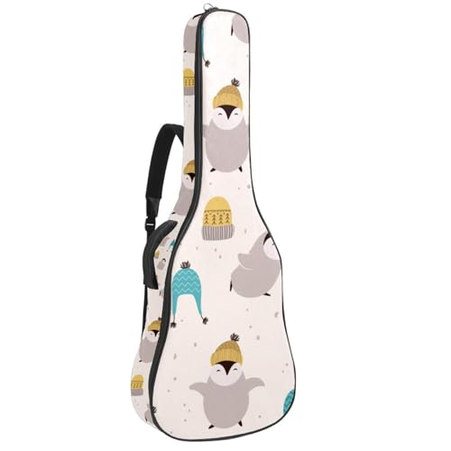 Niaocpwy Gitarrentasche in voller Größe, handgezeichnet, niedlich, gepolstert, wasserdicht, 101,6 cm, 104,7 cm, 106,7 cm, Mehrfarbig 04, 42.9x16.9x4.7 in, Taschen-Organizer von Niaocpwy