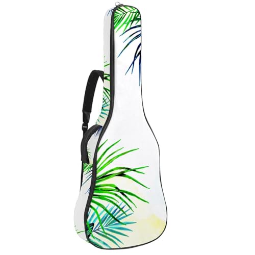 Niaocpwy Gitarrentasche mit Dinosaurier-Motiv, gepolstert, für E-Gitarre, Bass, Konzertgitarre, Grün, Mehrfarbig 07, 42.9x16.9x4.7 in, Taschen-Organizer von Niaocpwy