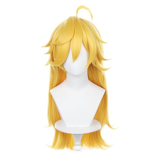 NiceLisa Mädchen Lange Lose Welle Gelb Ahoge Yang Xiao Long Panty Anime Cosplay Kostüm Synthetische Halloween Perücken von NiceLisa