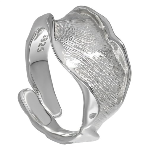 NicoWerk Damen Silberring Breit Gewölbt aus 925 Sterling Silber Gestreift Strukturiert Glänzend Verspielt Ausgefallen Elegant Edel Gewellt SRI974 NicoWerk Damen Silberring Breit Gewölbt aus 925 Sterling Silber Gestreift Strukturiert Glänzend Verspielt Ausgefallen Elegant Edel Gewellt SRI974 von NicoWerk