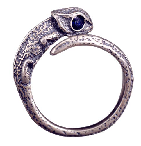 NicoWerk Damen Silberring Chamäleon aus 925 Sterling Silber Vintage Tier Natur Geschwärzt Verstellbar Offen SRI392 NicoWerk Damen Silberring Chamäleon aus 925 Sterling Silber Vintage Tier Natur Geschwärzt Verstellbar Offen SRI392 von NicoWerk