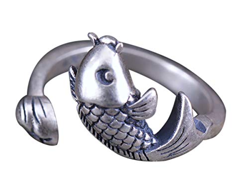 NicoWerk Damen Silberring Fisch aus 925 Sterling Silber Vintage Geschwärzt Ethno Verstellbar Offen SRI514 NicoWerk Damen Silberring Fisch aus 925 Sterling Silber Vintage Geschwärzt Ethno Verstellbar Offen SRI514 von NicoWerk