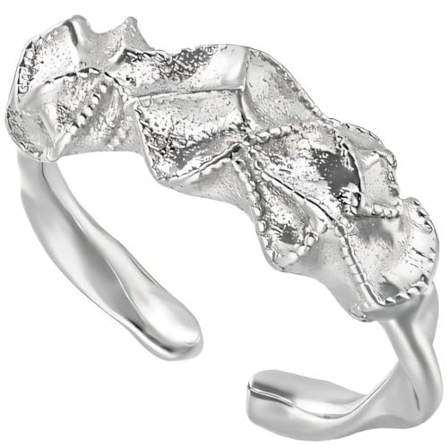 NicoWerk Damen Silberring Gewölbt aus 925 Sterling Silber Glänzend Ausgefallen Hingucker mit Struktur Funkelnd Druchbrochen Edel Elegant SRI1012 NicoWerk Damen Silberring Gewölbt aus 925 Sterling Silber Glänzend Ausgefallen Hingucker mit Struktur Funkelnd Druchbrochen Edel Elegant SRI1012 von NicoWerk