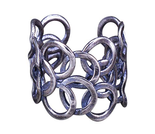 NicoWerk Ring Silber 925 Damen – Breiter, verstellbarer, schwarzer Silberring Damen 925 Silber im Vintage Stil, Schmuck für Frauen - SRI575 NicoWerk Ring Silber 925 Damen – Breiter, verstellbarer, schwarzer Silberring Damen 925 Silber im Vintage Stil, Schmuck für Frauen - SRI575 von NicoWerk