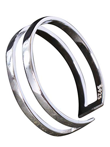 NicoWerk Ring Silber 925 Damen – Schlichter Silberring Damen 925 Silber, schmaler doppelreihiger Bandring, glatt, durchbrochen, verstellbar und offen – Silber Ringe 925 Frauen - SRI637 NicoWerk Ring Silber 925 Damen – Schlichter Silberring Damen 925 Silber, schmaler doppelreihiger Bandring, glatt, durchbrochen, verstellbar und offen – Silber Ringe 925 Frauen - SRI637 von NicoWerk