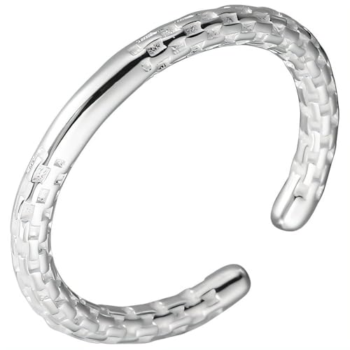 NicoWerk Damen Silberring Schmal aus 925 Sterling Silber Gehämmert Glänzend Strukturiert Schlicht Dezent Karo Filigran Edel Elegant Glatt SRI977 NicoWerk Damen Silberring Schmal aus 925 Sterling Silber Gehämmert Glänzend Strukturiert Schlicht Dezent Karo Filigran Edel Elegant Glatt SRI977 von NicoWerk