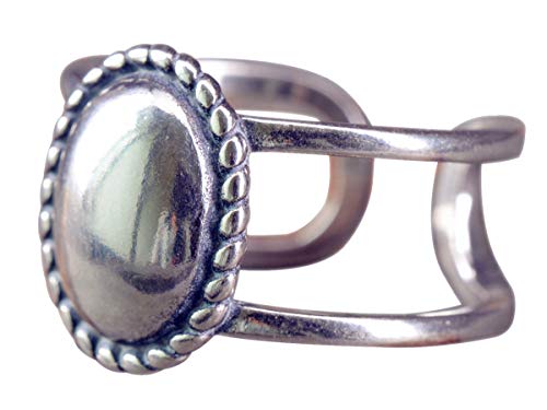 NicoWerk Damen Silberring Spiegel aus 925 Sterling Silber Vintage Geschwärzt Glatt Oval Verstellbar Offen SRI301 NicoWerk Damen Silberring Spiegel aus 925 Sterling Silber Vintage Geschwärzt Glatt Oval Verstellbar Offen SRI301 von NicoWerk