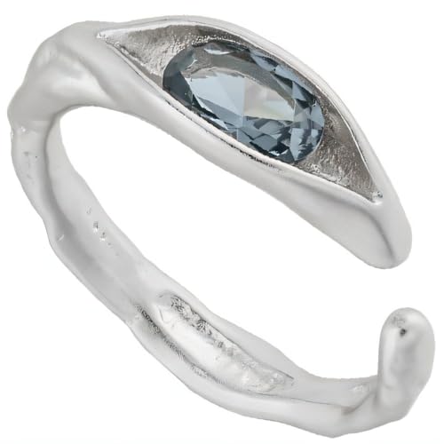 NicoWerk Damen Silberring Stein aus 925 Sterling Silber Blau mit Struktur Gewunden Blatt Zirkonia Verstellbar Offen SRI992 NicoWerk Damen Silberring Stein aus 925 Sterling Silber Blau mit Struktur Gewunden Blatt Zirkonia Verstellbar Offen SRI992 von NicoWerk