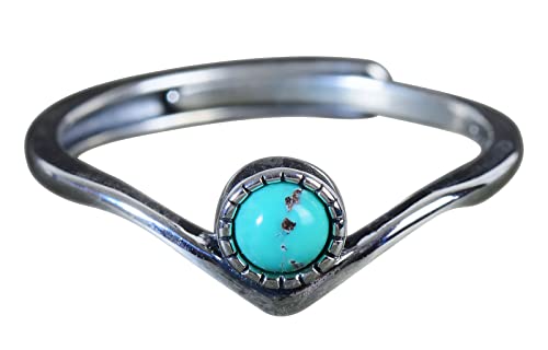 NicoWerk Damen Silberring Türkis aus 925 Sterling Silber Schmal Vintage mit Stein Filigran Geschwungen Verstellbar Offen SRI901 NicoWerk Damen Silberring Türkis aus 925 Sterling Silber Schmal Vintage mit Stein Filigran Geschwungen Verstellbar Offen SRI901 von NicoWerk
