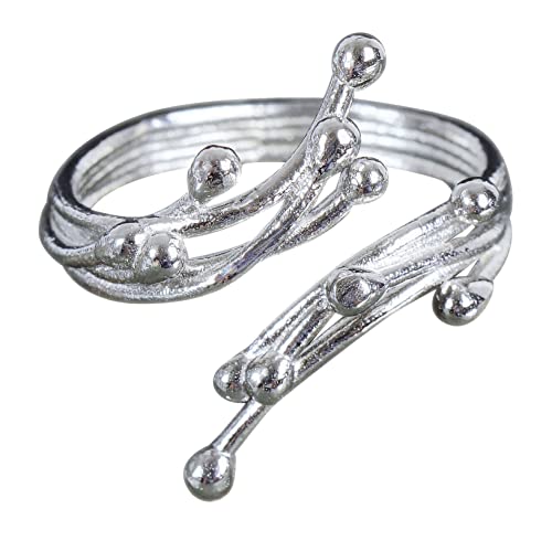 NicoWerk Damen Silberring Verspielt aus 925 Sterling Silber Glänzend Sandmatt Aufsehenerregend Verstellbar Offen SRI781 NicoWerk Damen Silberring Verspielt aus 925 Sterling Silber Glänzend Sandmatt Aufsehenerregend Verstellbar Offen SRI781 von NicoWerk