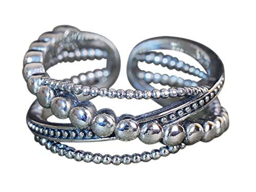 NicoWerk Damen Silberring Vintage aus 925 Sterling Silber Geschwärzt Asymmetrisch Verschlungen Verspielt Verstellbar Offen SRI664 NicoWerk Damen Silberring Vintage aus 925 Sterling Silber Geschwärzt Asymmetrisch Verschlungen Verspielt Verstellbar Offen SRI664 von NicoWerk