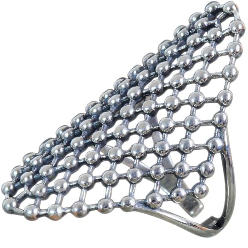 NicoWerk Damen Silberring Vintage aus 925 Sterling Silber Geschwärzt Breit Eklatant Kugel Netz Durchbrochen Verstellbar Offen SRI734 NicoWerk Damen Silberring Vintage aus 925 Sterling Silber Geschwärzt Breit Eklatant Kugel Netz Durchbrochen Verstellbar Offen SRI734 von NicoWerk