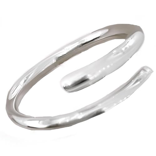 NicoWerk Damen Silberring gewickelt aus 925 Sterling Silber Schmal Schlicht Filigran Glatt Glänzend Elegant Verstellbar Offen SRI1044 NicoWerk Damen Silberring gewickelt aus 925 Sterling Silber Schmal Schlicht Filigran Glatt Glänzend Elegant Verstellbar Offen SRI1044 von NicoWerk