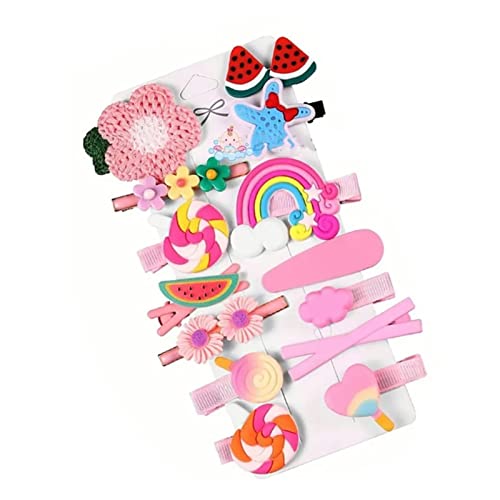 14 Haarspangen, Damen-Haarspangen, Bunte Haarkarten, Niedliche Stil-Accessoires, Niedliche Blumen-Regenbogen-Pony-Klammern Am Meer, 14-teiliges Kleines Clip-Set von Niiyen