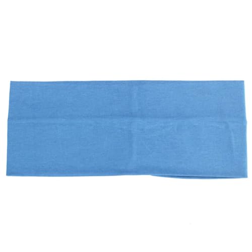 Damen Breites Stirnband Baumwolle Flaches Haarband für Mädchen Elastische Stretch Kopfbandage Haarschmuck Blau von Niiyyjj