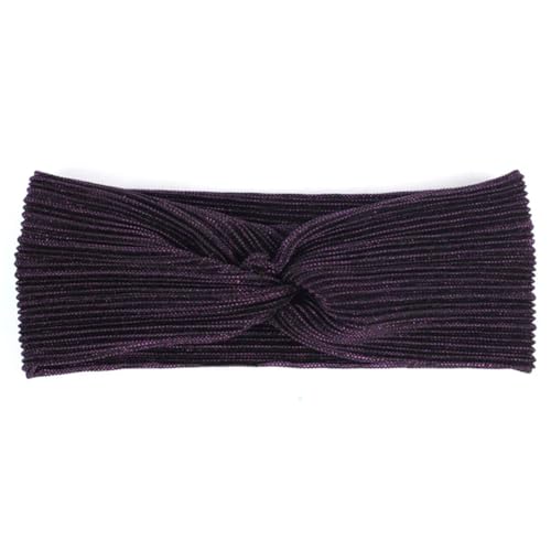 Niiyyjj Damen-Stirnband, bronzefarben, gefaltet, Sommer, elastisch, Spa, Mädchen, Netzhaarband, Violett von Niiyyjj