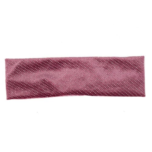 Niiyyjj Damen Stirnband mit Strass, gestreift, Turban, solide, gerippt, wärmer, elastisch, Hellviolett von Niiyyjj