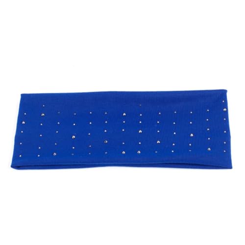 Niiyyjj Elastisches Haarband für Damen, Strass, Sommer, lässig, einfarbig, flach, Blau von Niiyyjj