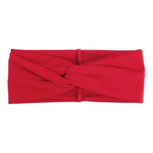 Niiyyjj Gedrehtes Haarband für Damen, Boho-Stil, Blumenmuster, breit, dehnbar, elastisch, Turban-Blume, Spa, Stirnbänder, Rot von Niiyyjj