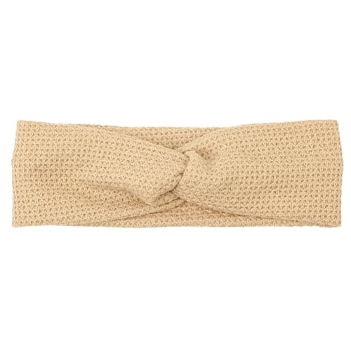 Niiyyjj Gestricktes Damen-Stirnband, einfarbig, lässig, elastisch, Haarschmuck, Khaki von Niiyyjj