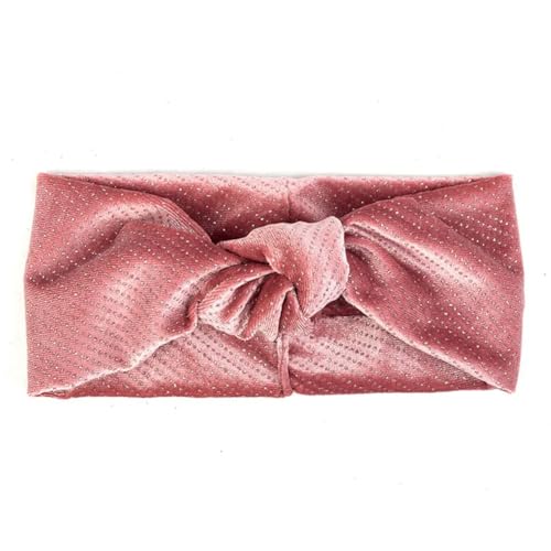 Niiyyjj Modische Haarbänder für Damen, Strass, Baumwolle, weich, geknotet, für Mädchen, dünn, dehnbar, Yoga, Turban, Rosa von Niiyyjj