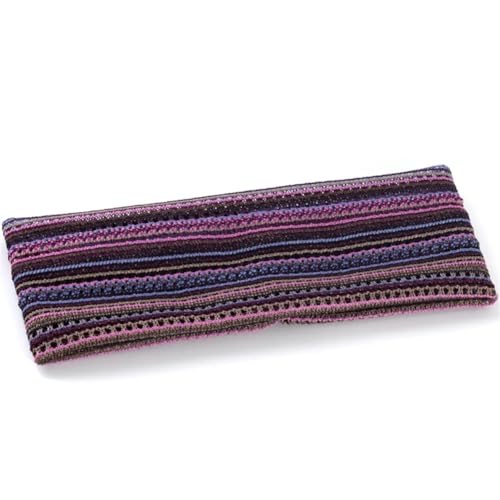 Niiyyjj Vintage-Haarband für Damen und Herren, elastisch, Boho-Stil, flach, Violett von Niiyyjj